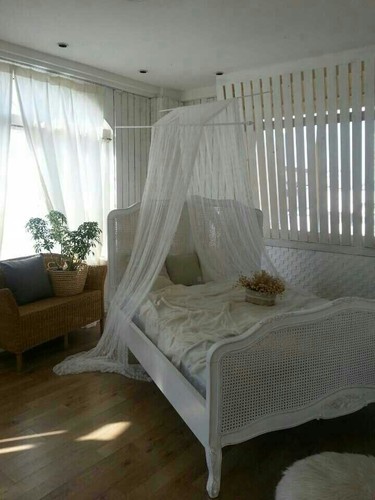 프로잔느 라탄 원목 침대 